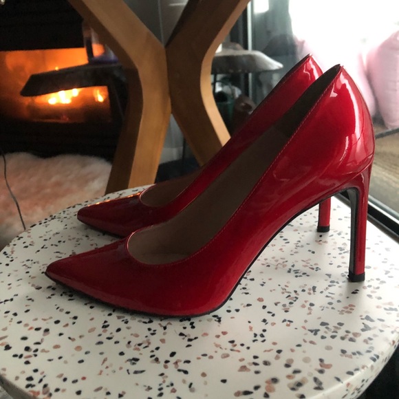STUART WEITZMAN red patent pumps, SZ 7.5 - Picture 5 of 9